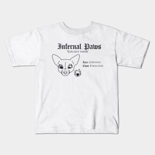 RPG Dog Class - Pyromancer (Infernal Paws) Kids T-Shirt